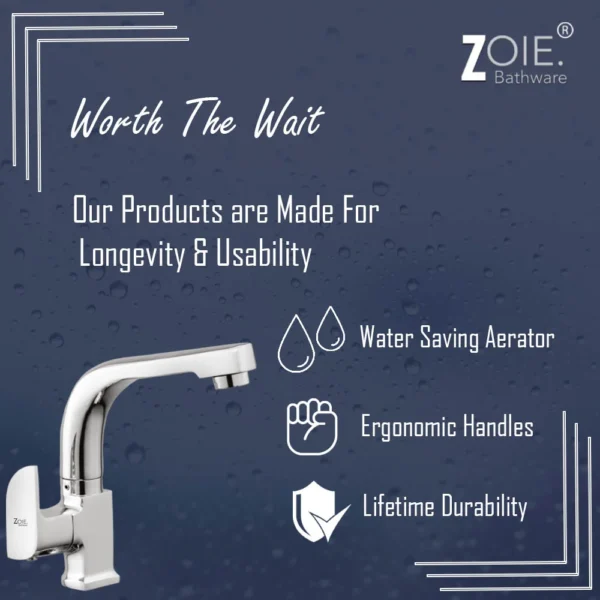 Swan Neck Pillar Tap by Zoie