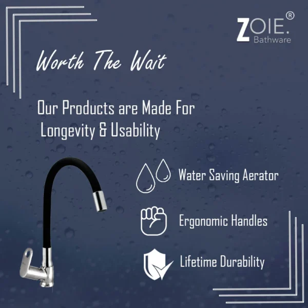 Swan Neck Pillar Taps Single Flow By Zoie