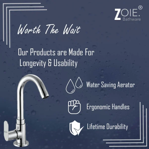 Swan Neck Pillar Taps by Zoie