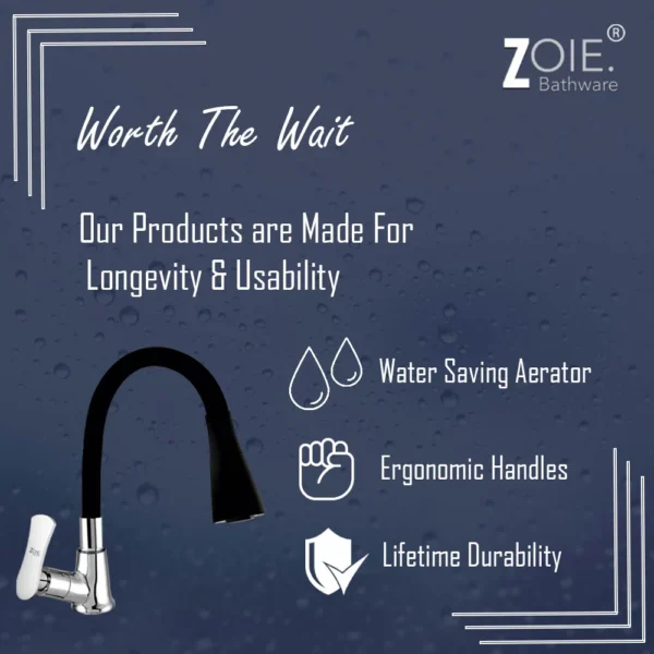 Swan Neck Pillar Tap Dual Flow By Zoie® - Star - Image 3