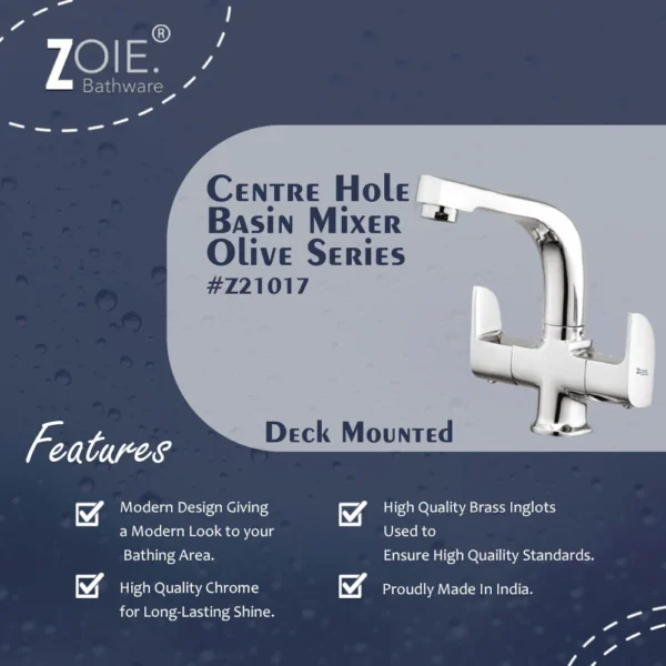 Centre Hole Basin Mixer By Zoie