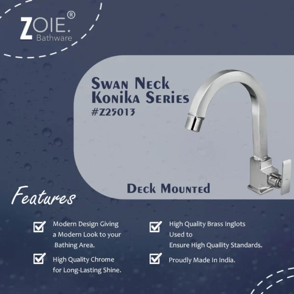 Swan Neck Pillar Tap By Zoie® - Konika - Image 2