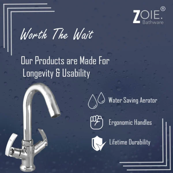 Centre Hole Basin Mixer By Zoie® - Viva - Image 3