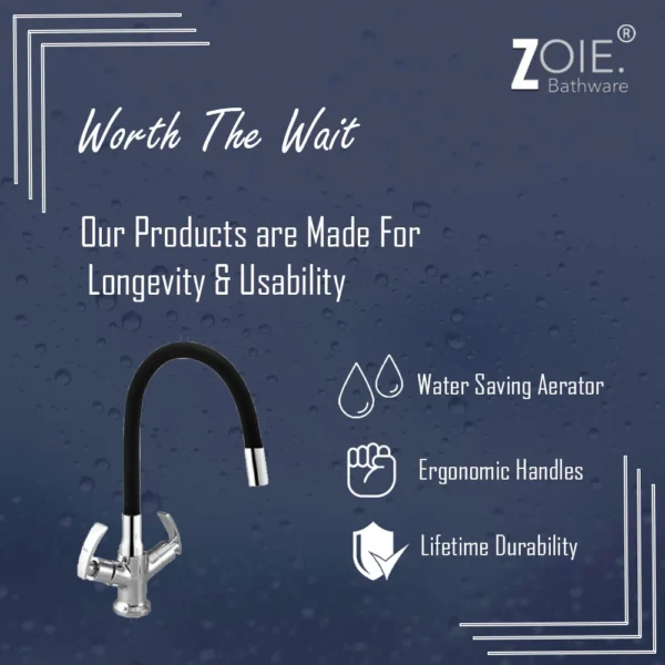 Centre Hole Basin Mixer Single Flow By Zoie® - Viva - Image 3