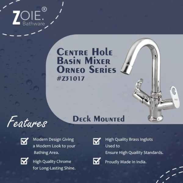 Centre Hole Basin Mixer By Zoie