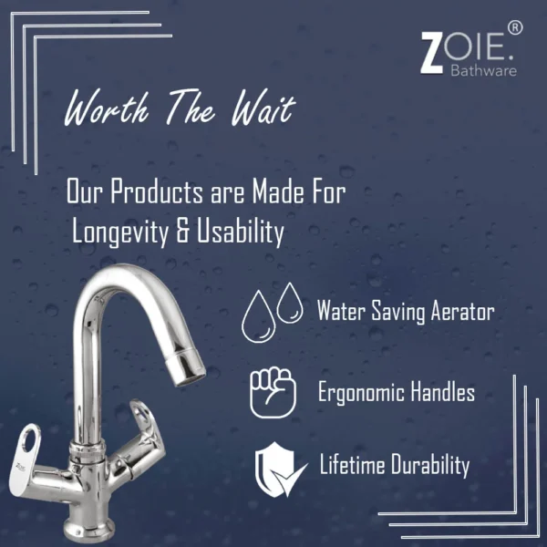 Centre Hole Basin Mixer By Zoie® - Orneo - Image 3