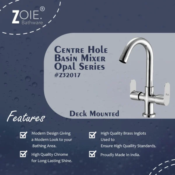 Centre Hole Basin Mixer By Zoie