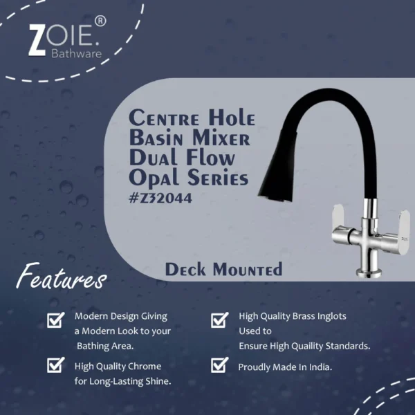 Centre Hole Basin Mixer Dual Flow By Zoie