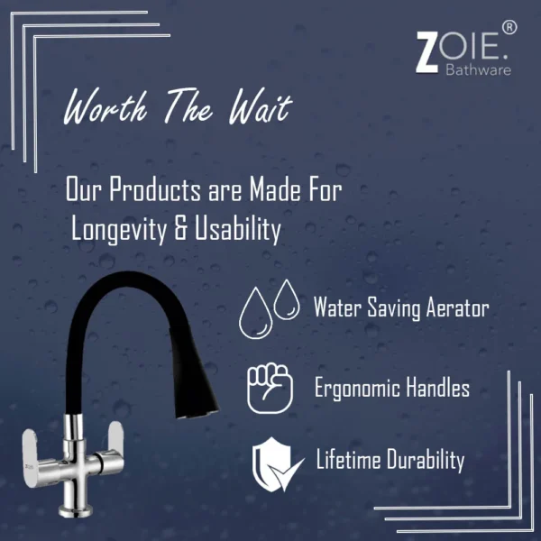 Centre Hole Basin Mixer Dual Flow By Zoie® - Opal - Image 3