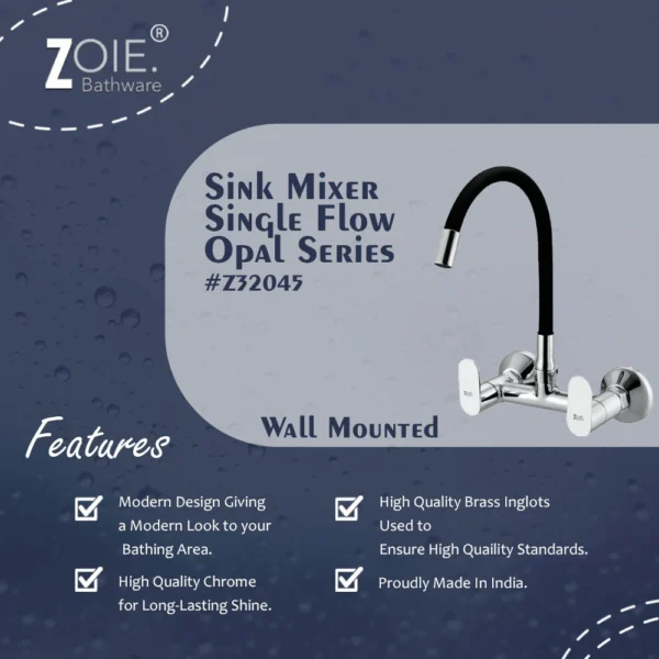 Kitchen Sink Mixer Single Flow By Zoie