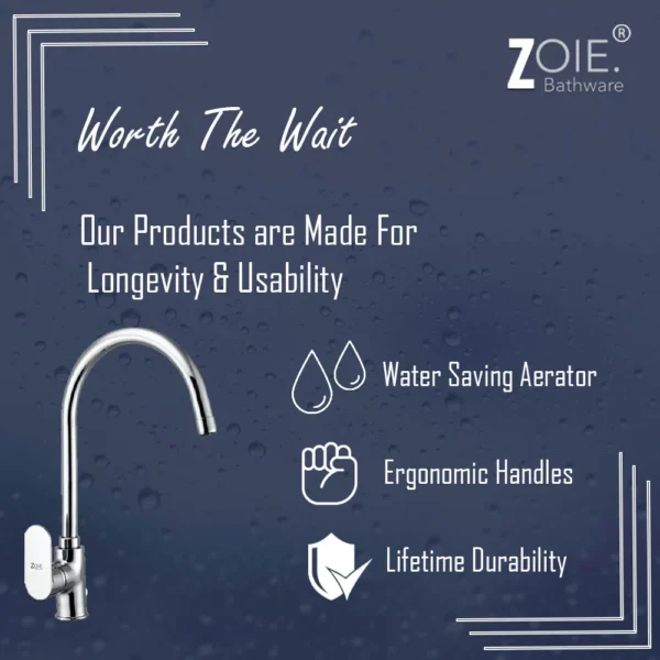 Sink Mixer Single Lever Deck Mounted By  Zoie®- Opal - Image 3