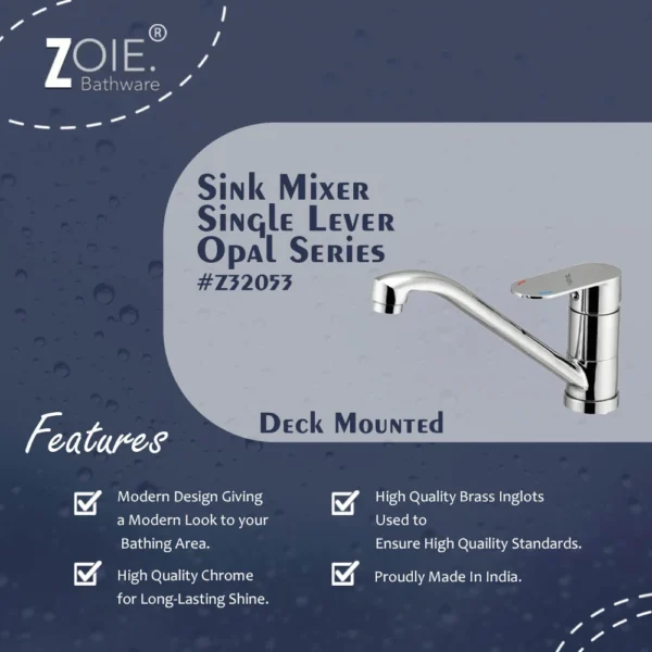 Sink Mixer Single Lever Dual Flow Wall Mounted By Zoie