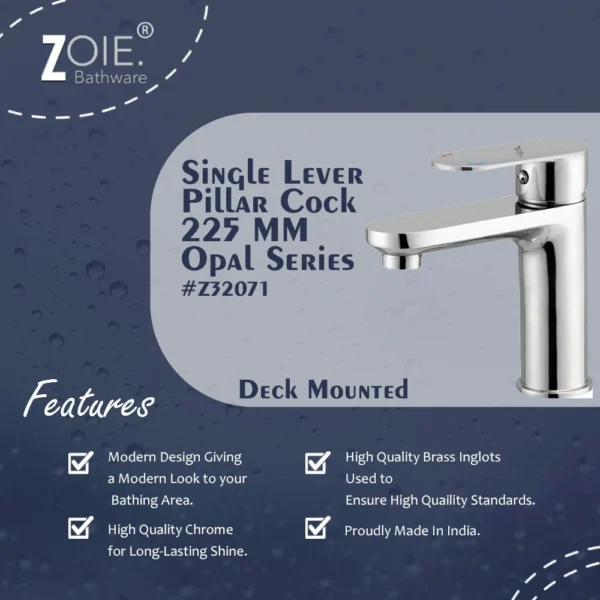 Single Lever Pillar Cock 225 MM By Zoie