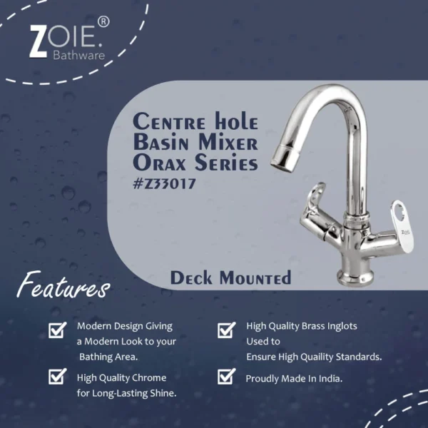 Centre Hole Basin Mixer By Zoie