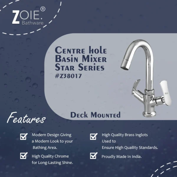 Centre Hole Basin Mixer By Zoie